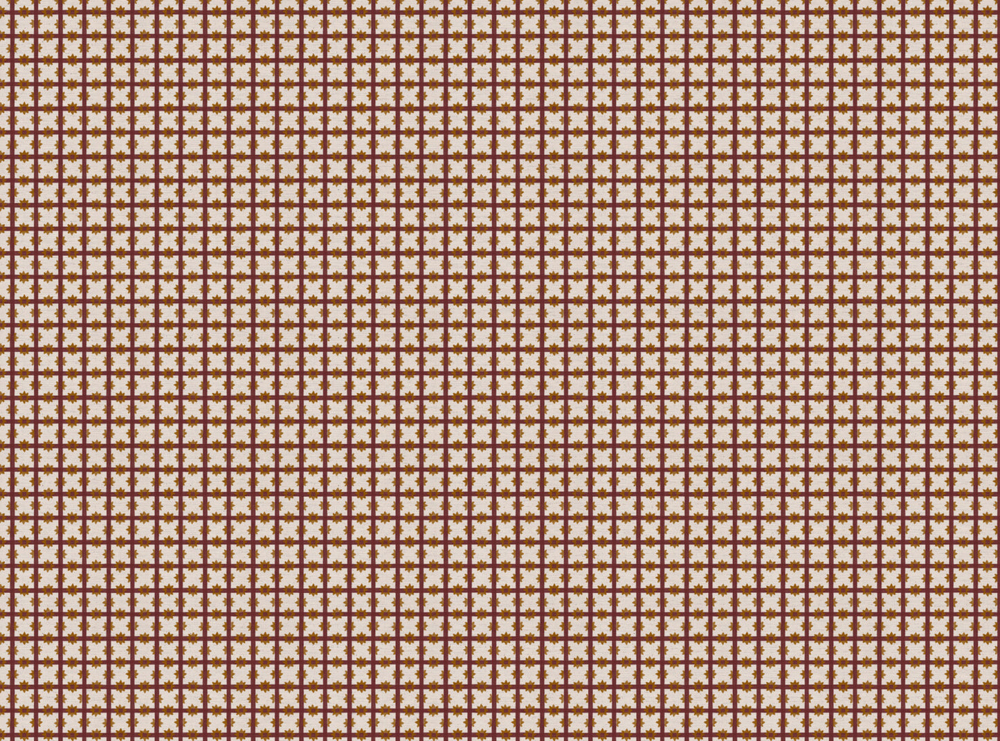 Starfall Check printed cotton, linen union fabric in Raspberry