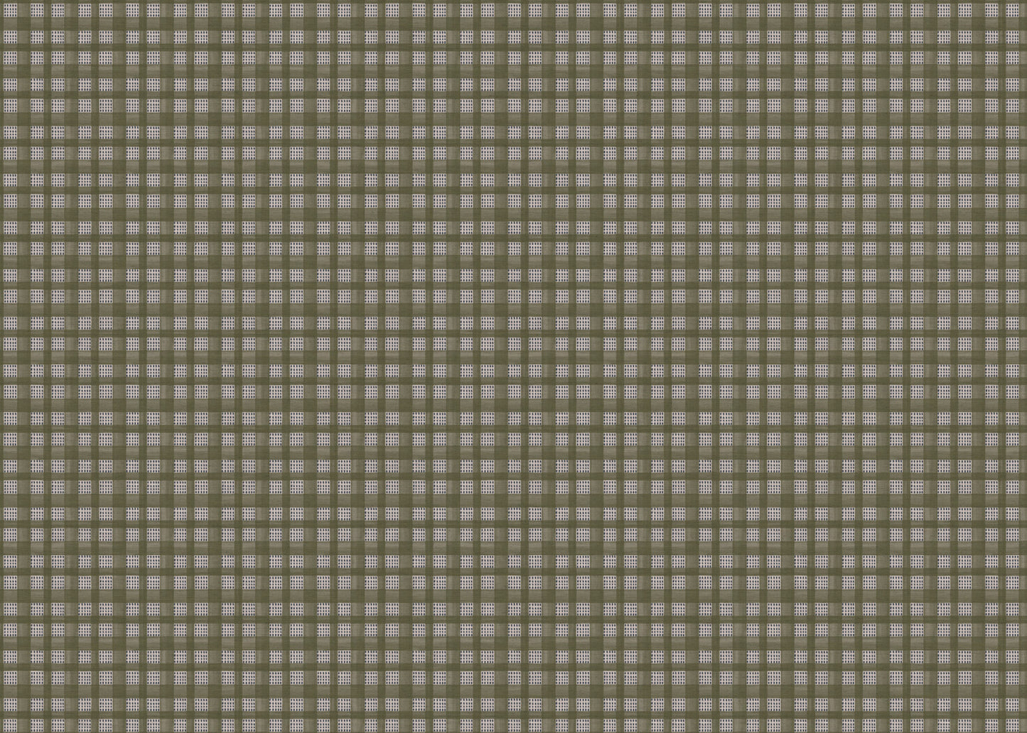 Kelso check linen union fabric in Green