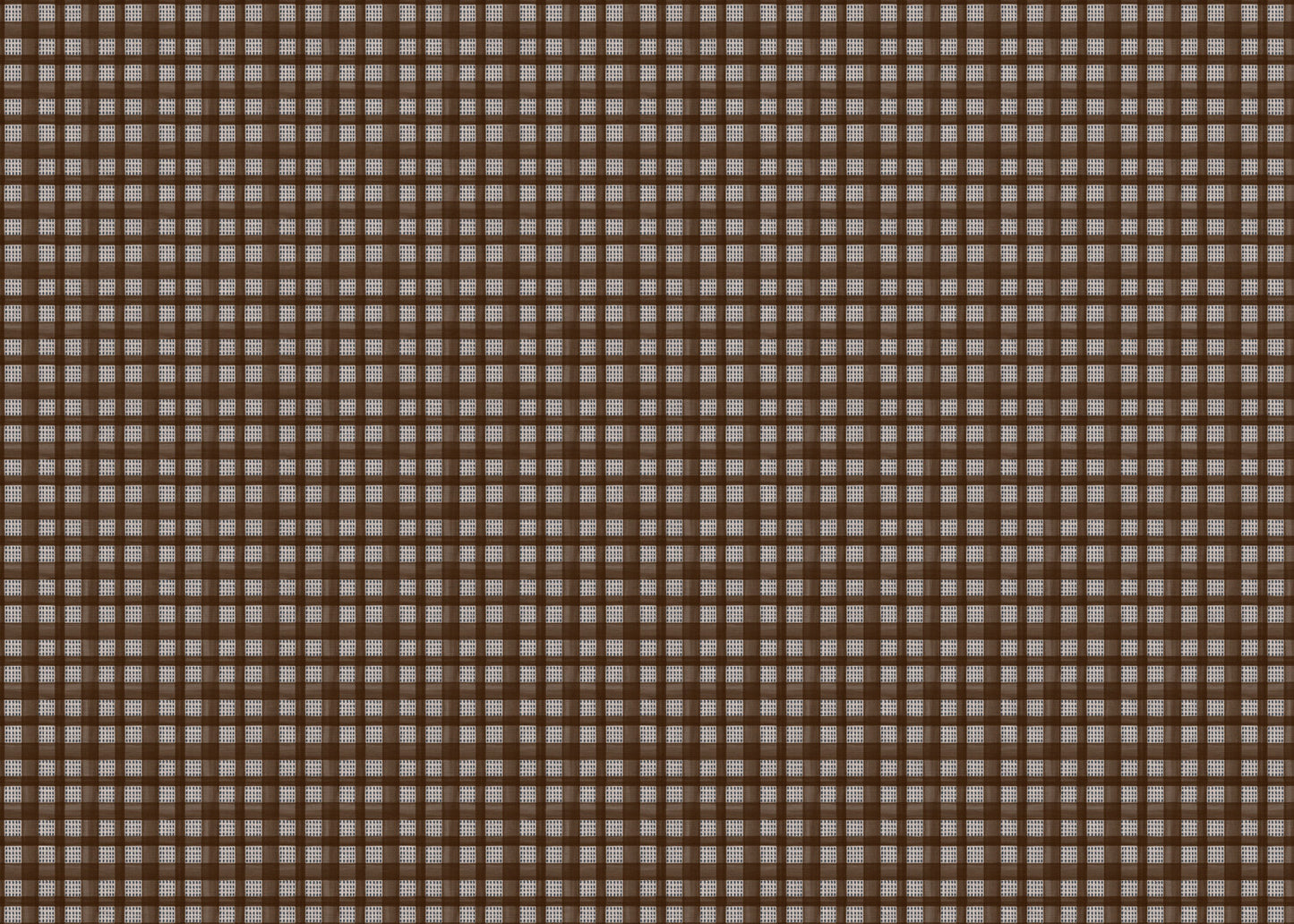 Kelso check linen union fabric in Brown