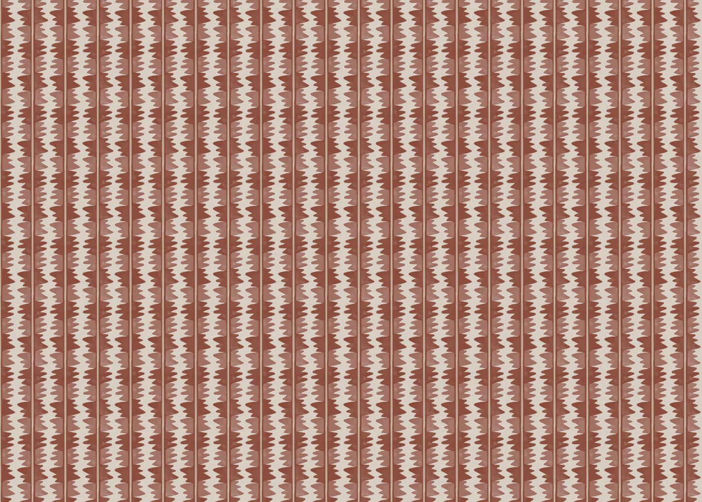 Jigzag FR Contract upholstery fabric in Terracotta