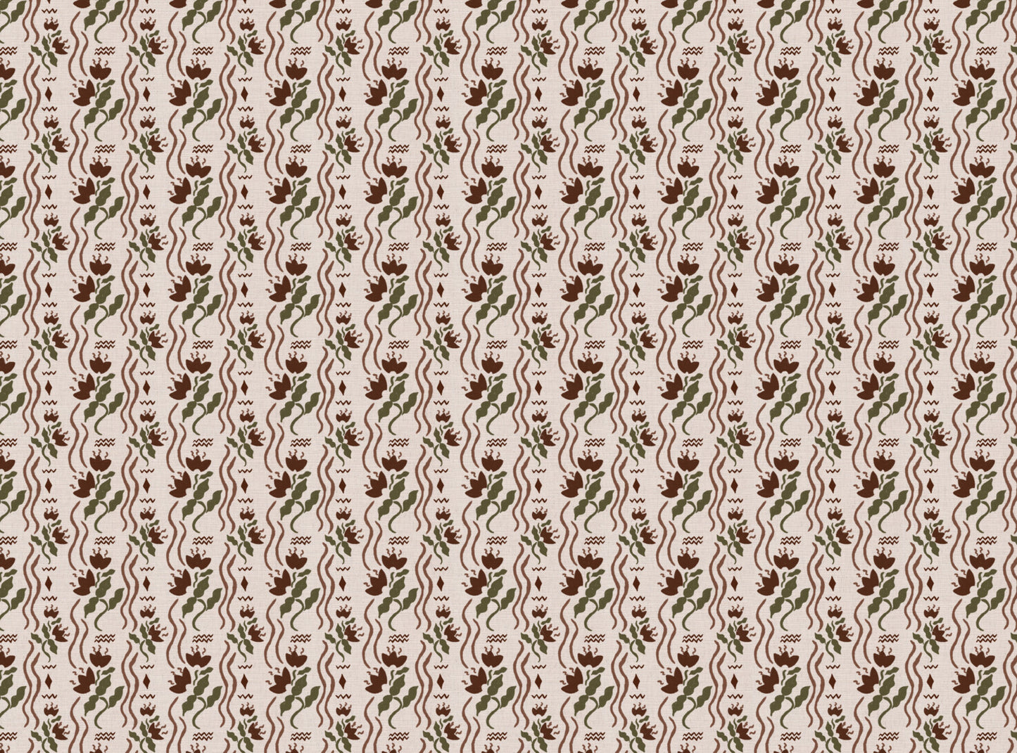 Meadow Jive Fabric in Cocoa
