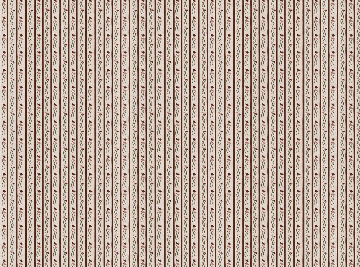 Jive Stripe Fabric in Cocoa