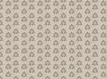 Autumn’s End Fabric printed cotton, linen union fabric Evergreen