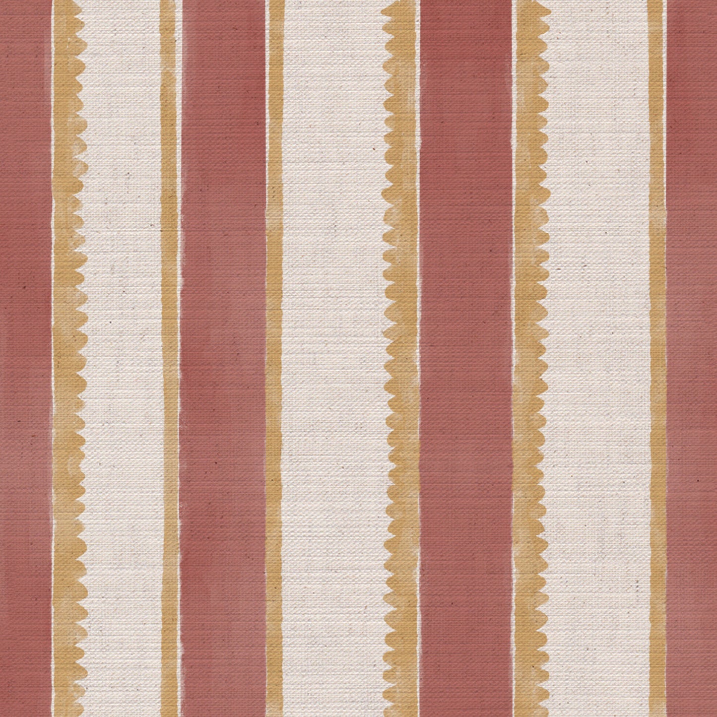 Sunburst Stripe linen cotton union in pink and yellow