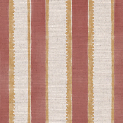 Sunburst Stripe linen cotton union in pink and yellow