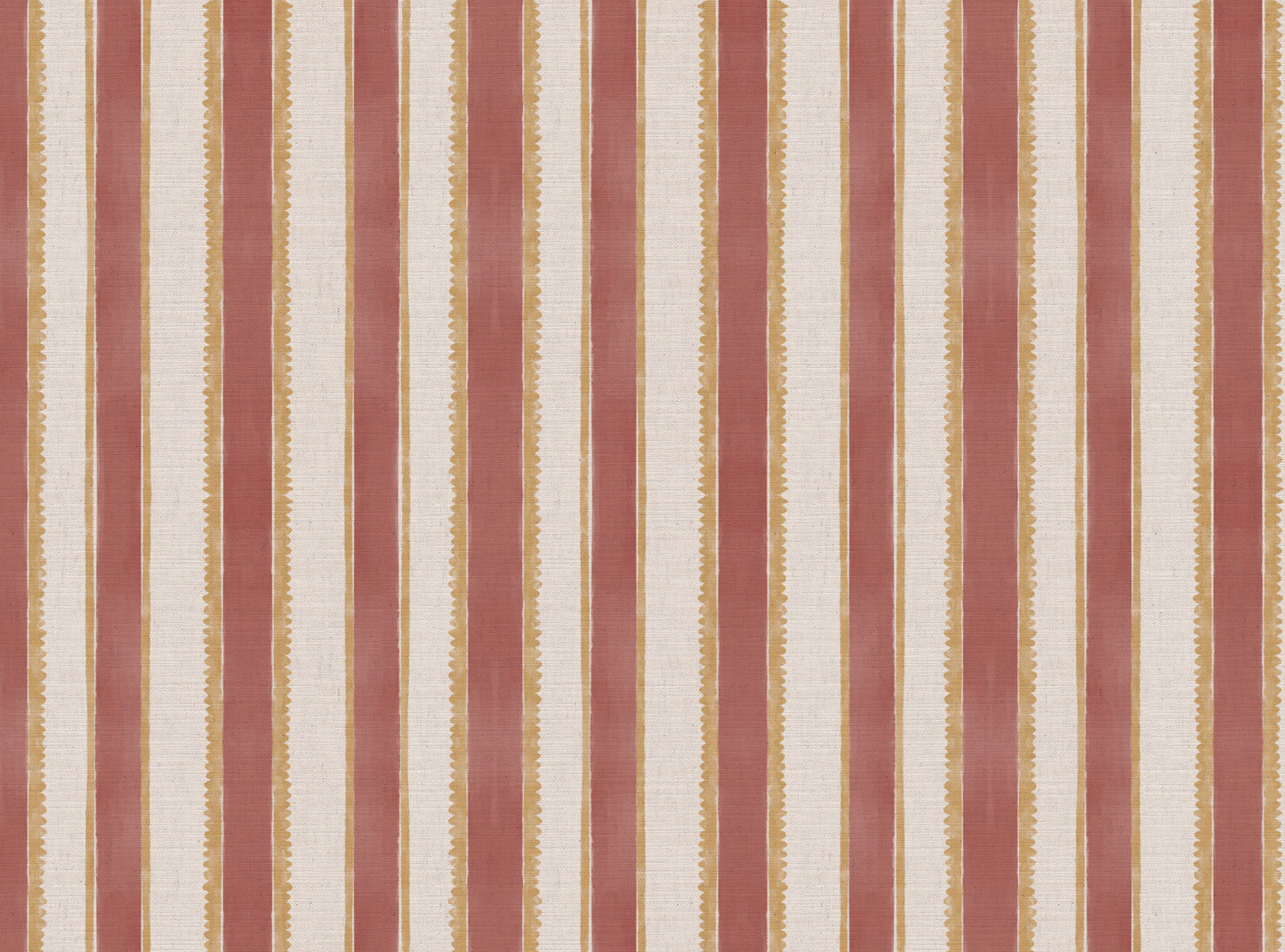 Sunburst Stripe linen cotton union in pink and yellow