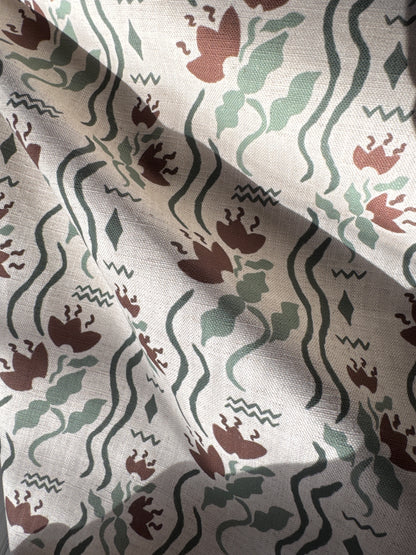 Meadow Jive Fabric in Nutmeg