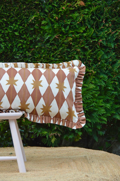 CUSTOM extra large feather filled lumbar cushion