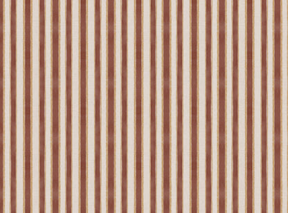 Sunburst Stripe linen cotton union in terracotta and yellow