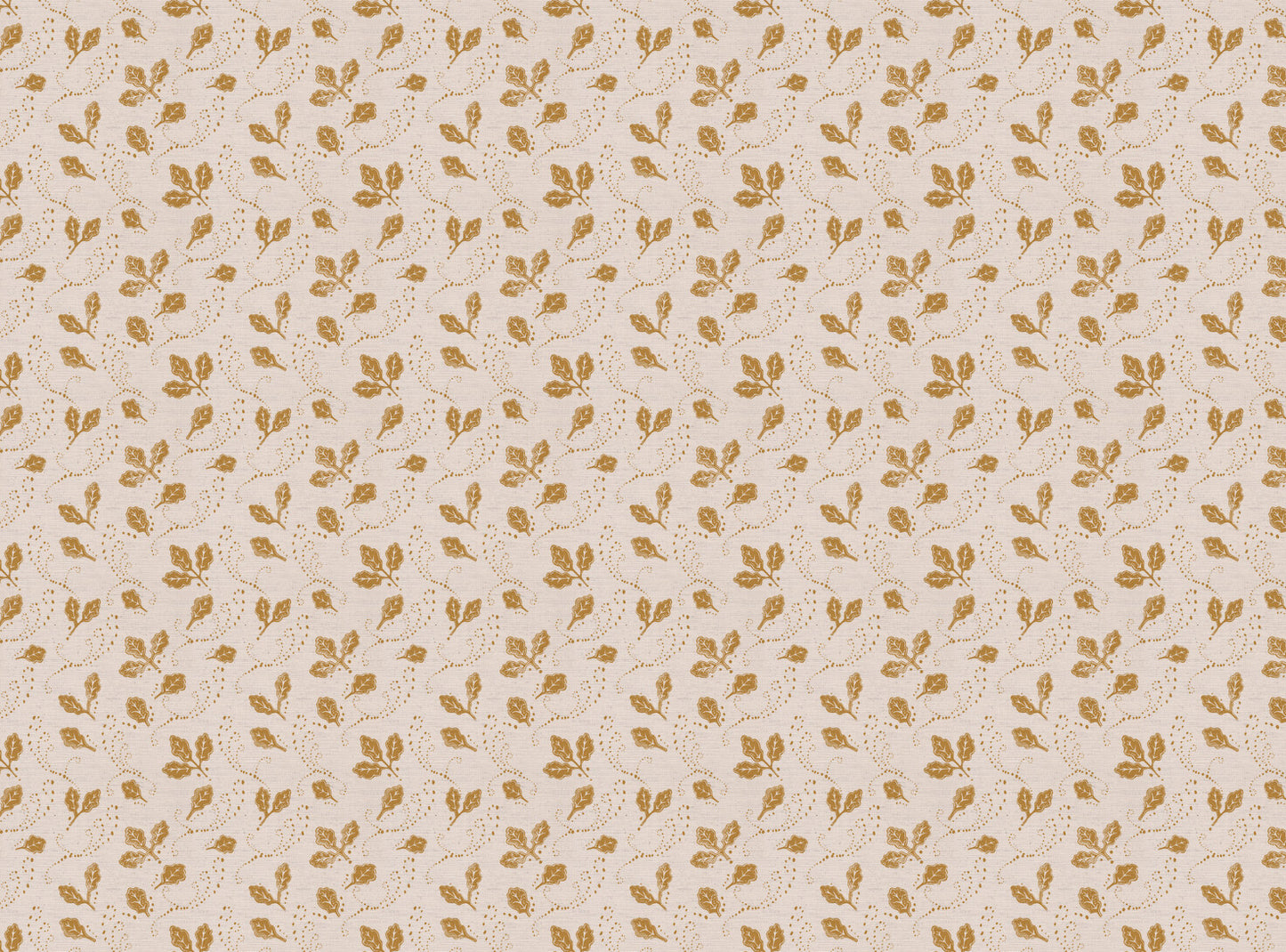 Autumn’s Dance printed cotton, linen union fabric Mustard