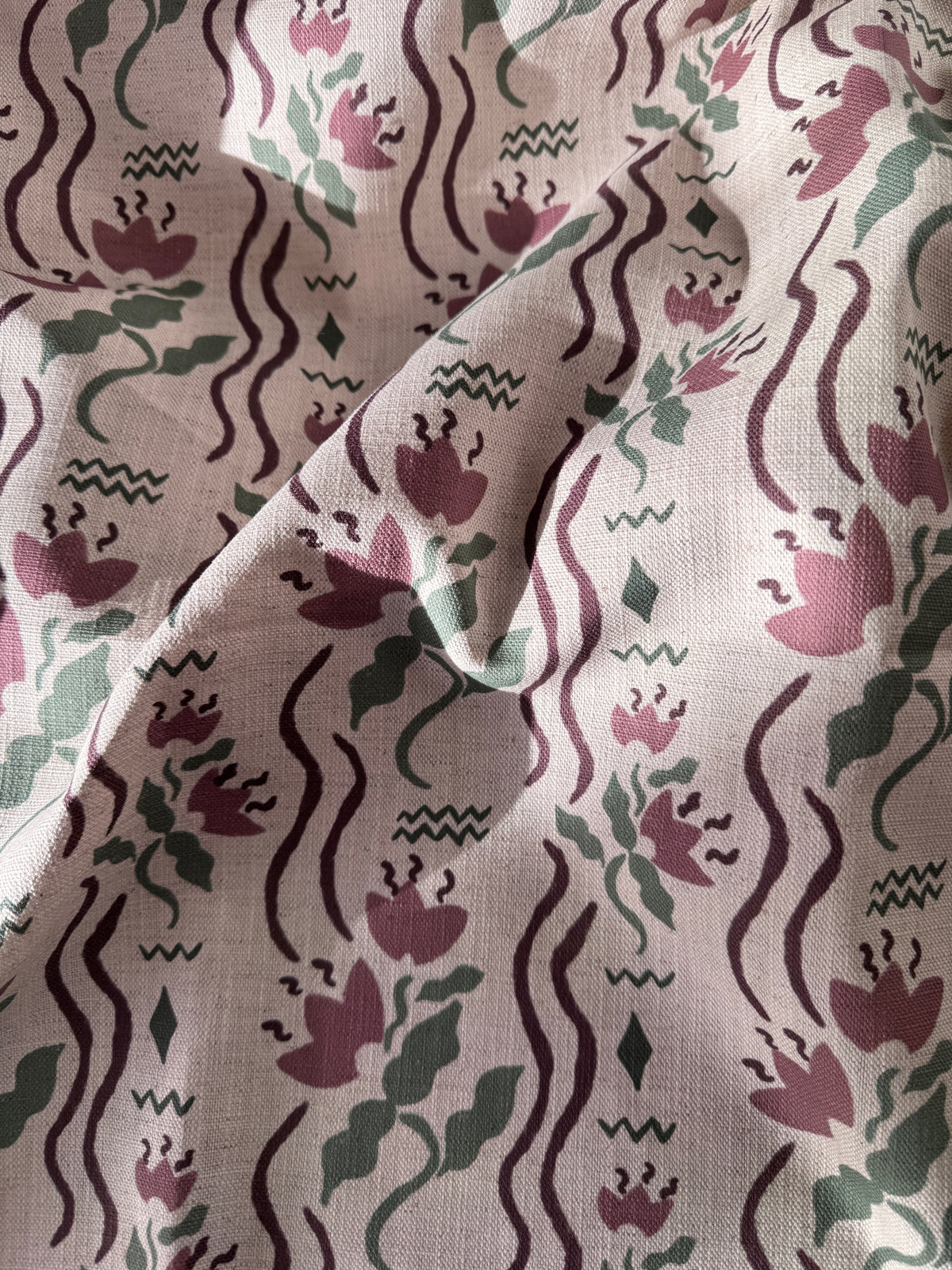 Meadow Jive Fabric in Pink