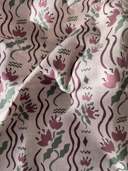 Meadow Jive Fabric in Pink