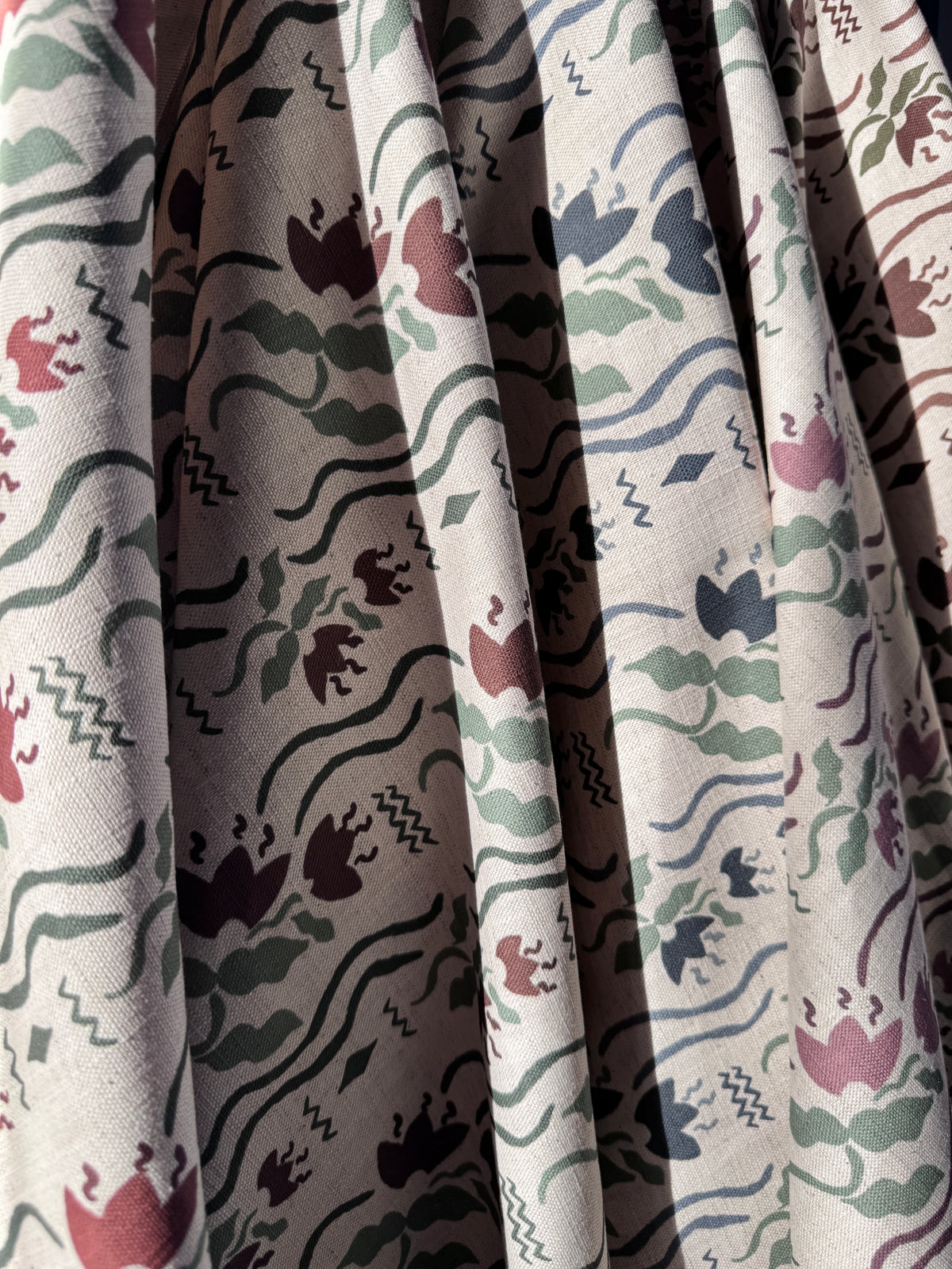 Meadow Jive Fabric in Ink Blue