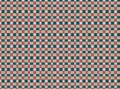 Artistic Check Upholstery Fabric in teal and pink