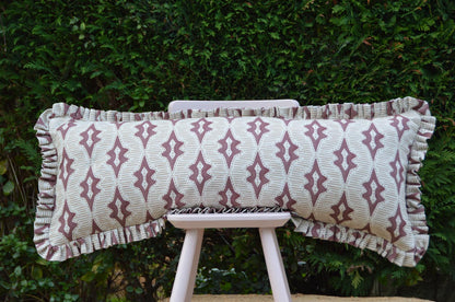 CUSTOM extra large feather filled lumbar cushion