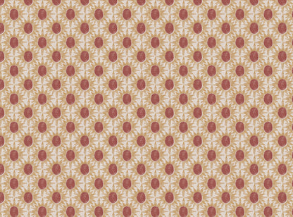 Little Sunburst cotton linen union fabric pink and yellow