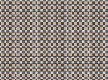 Artistic Check Upholstery Fabric in blue and olive green