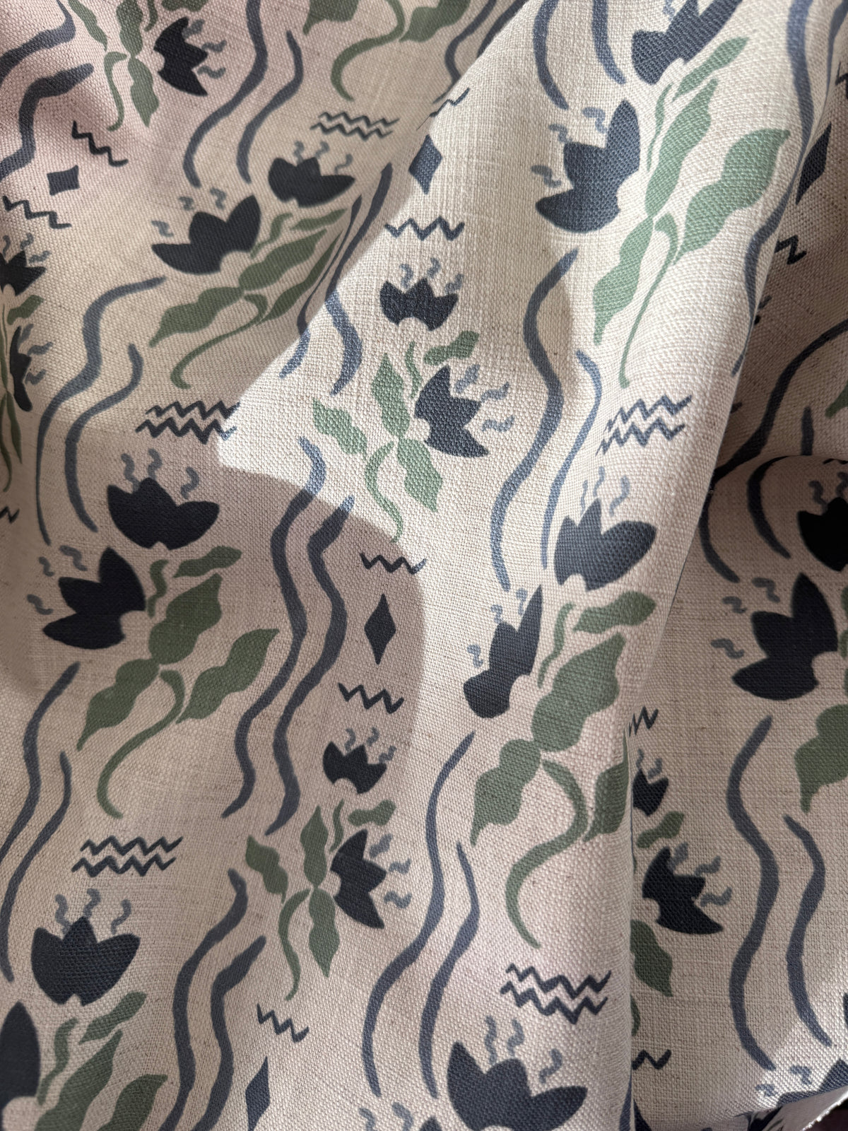 Meadow Jive Fabric in Ink Blue