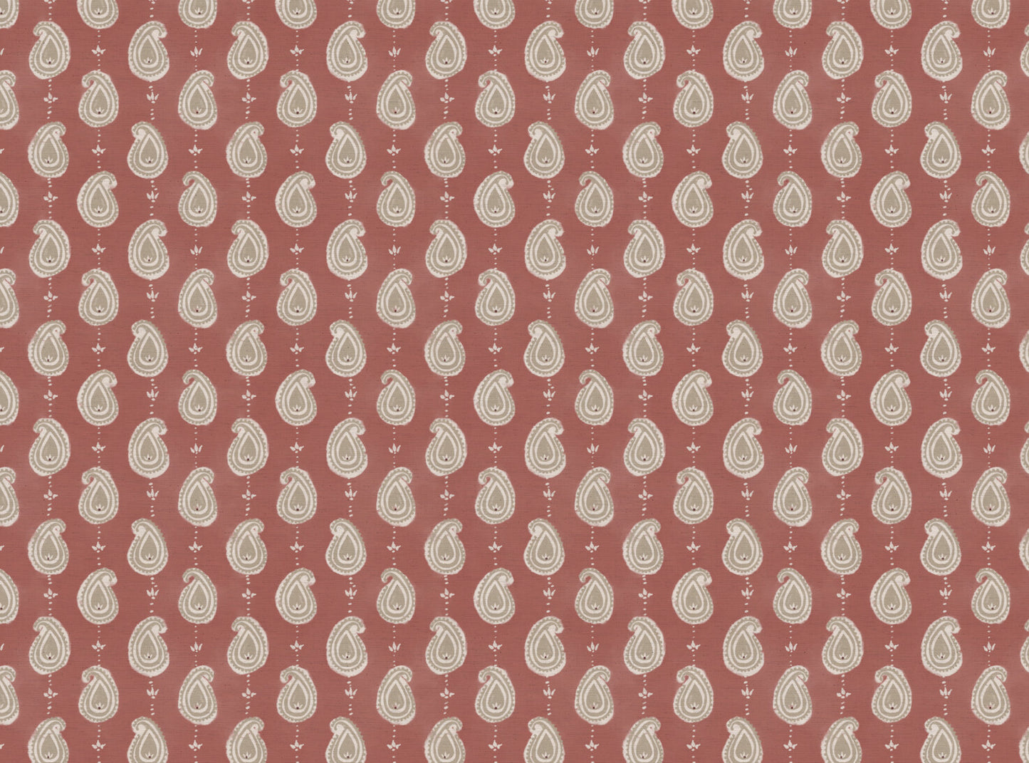 Paisley linen cotton union fabric in Pink