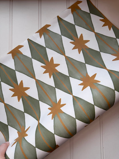 Starfall wallpaper in Green