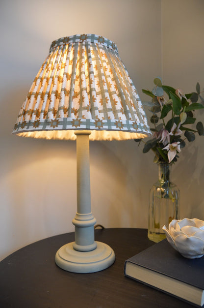 Starfall Check gathered lampshade in Green