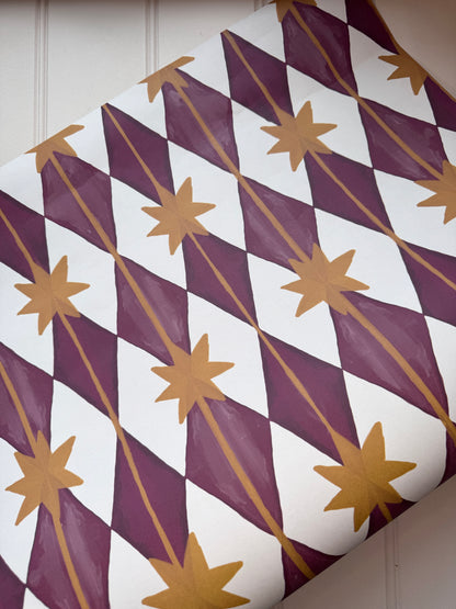 Starfall wallpaper in Blackcurrant