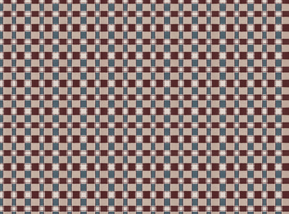 Artistic Check Upholstery Fabric in burgundy and blue
