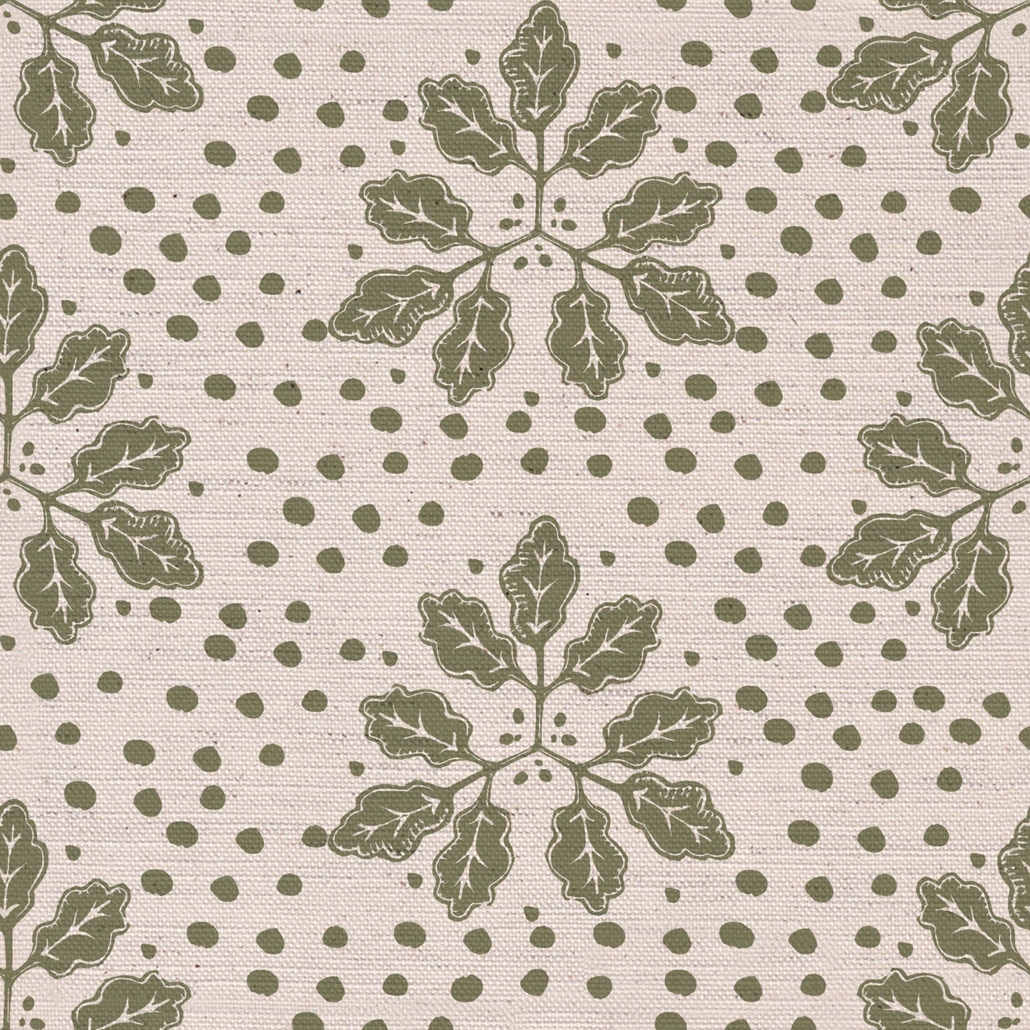 Autumn’s End Fabric printed cotton, linen union fabric Evergreen