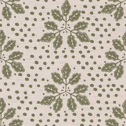 Autumn’s End Fabric printed cotton, linen union fabric Evergreen