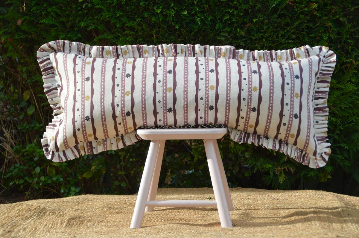 CUSTOM extra large feather filled lumbar cushion