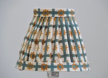 Starfall Check gathered lampshade in Blue