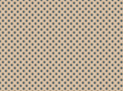 Little Sunburst cotton linen union fabric blue and yellow