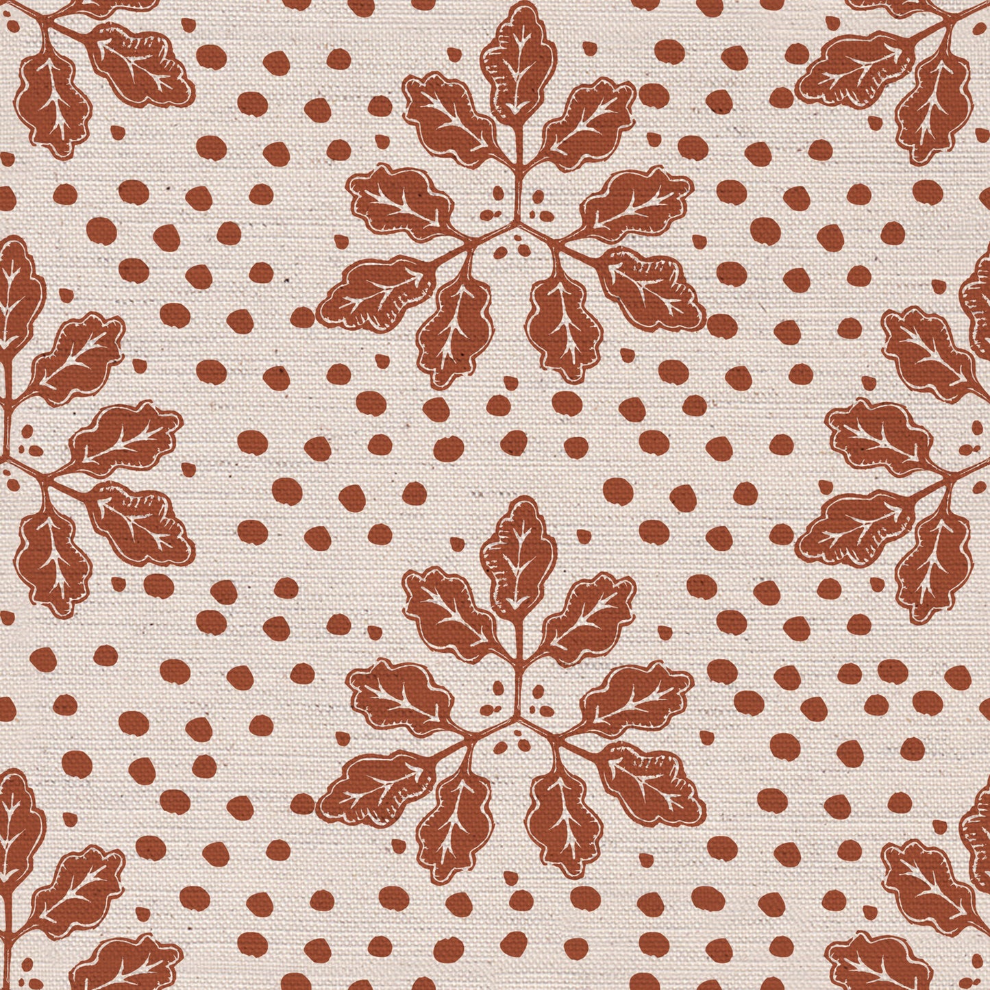 Autumn’s End Fabric printed cotton, linen union fabric Red