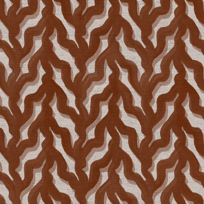 Kelp Drift linen union fabric in Rust