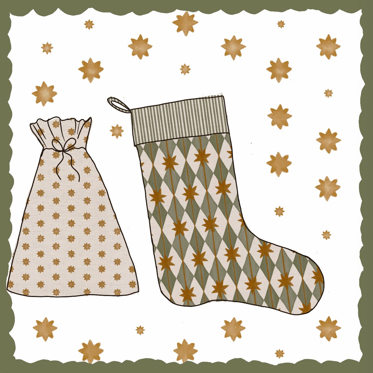 Christmas Stocking in Green