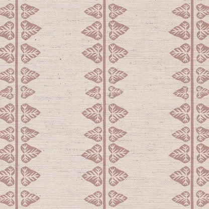 Ivy printed cotton, linen union fabric in Pink