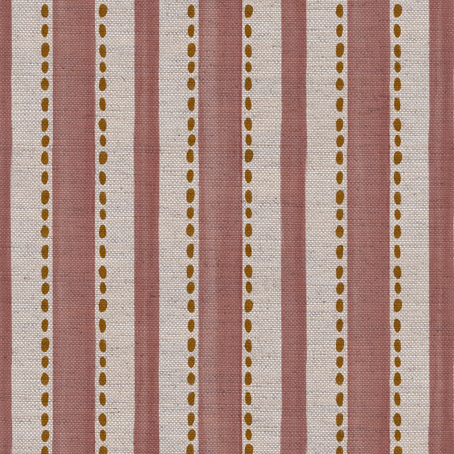 Kelso Stripe linen union fabric in Pink