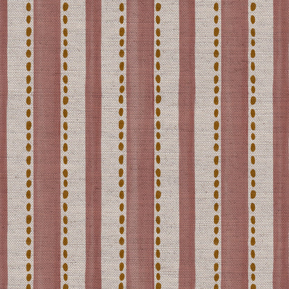 Kelso Stripe linen union fabric in Pink