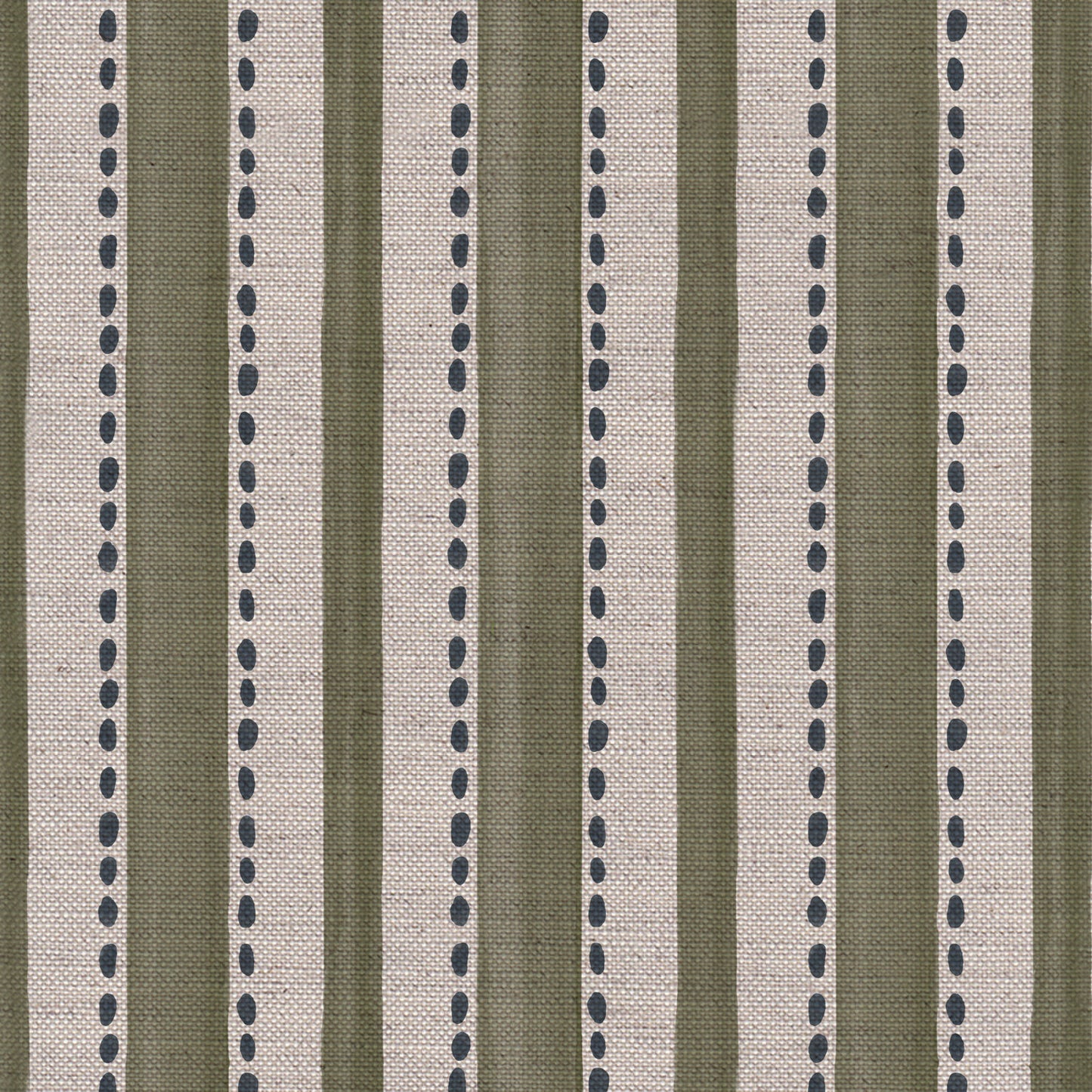 Kelso Stripe linen union fabric in Green
