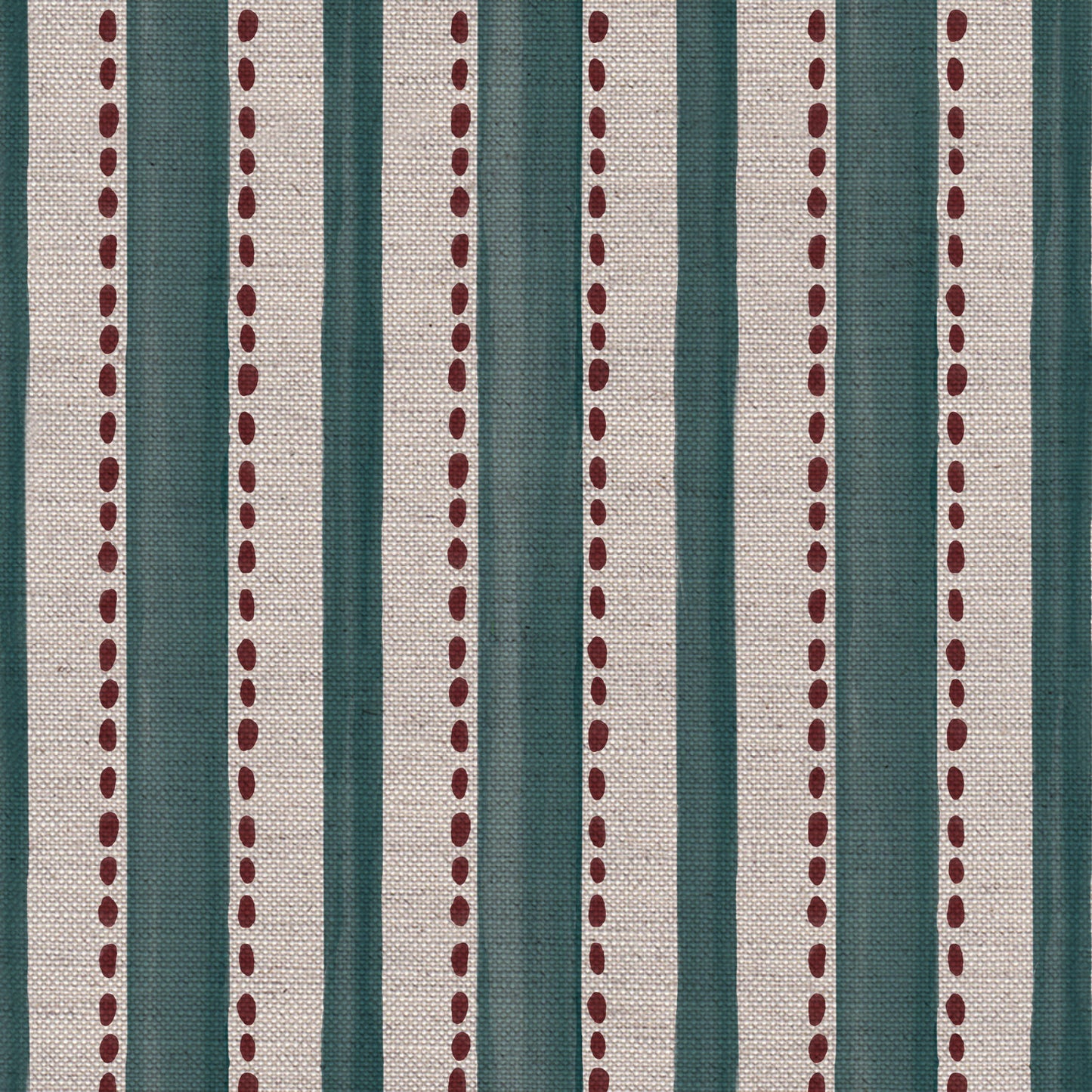 Kelso Stripe linen union fabric in Sea Blue
