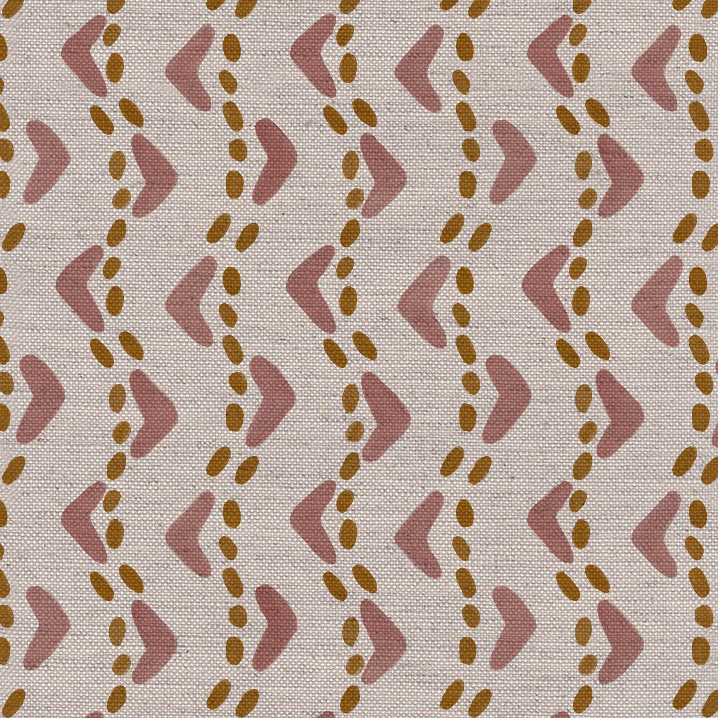 Braemar linen union fabric in Pink