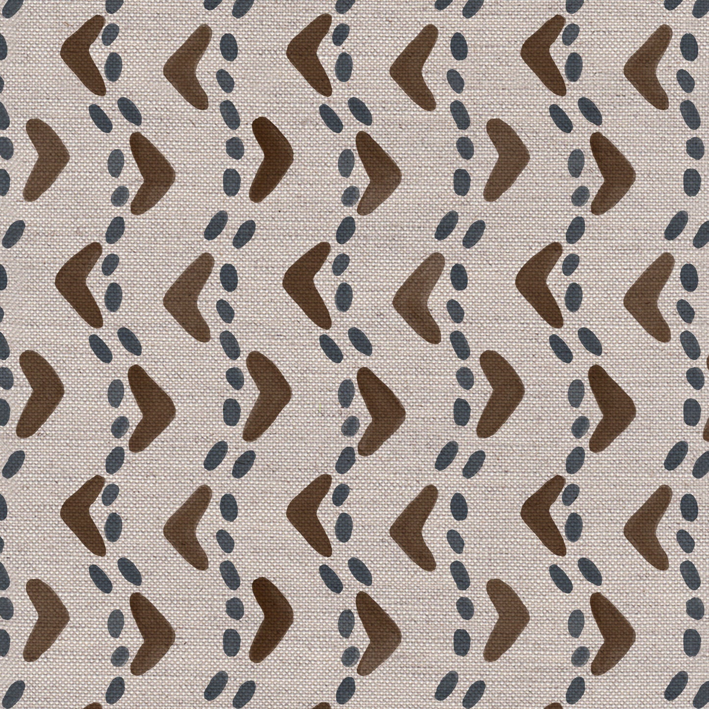 Braemar linen union fabric in Conker Brown