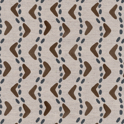 Braemar linen union fabric in Conker Brown