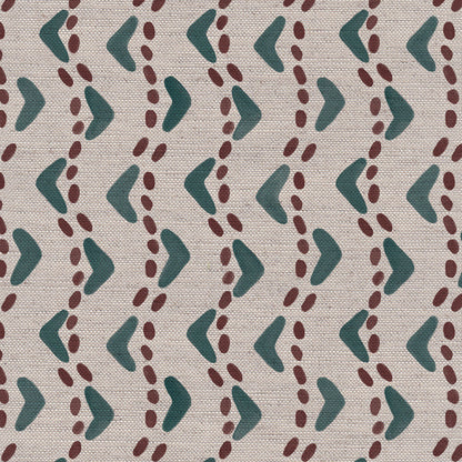 Braemar linen union fabric in Sea Blue