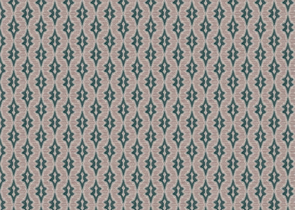 Sky Lanterns linen union fabric in Sea Blue