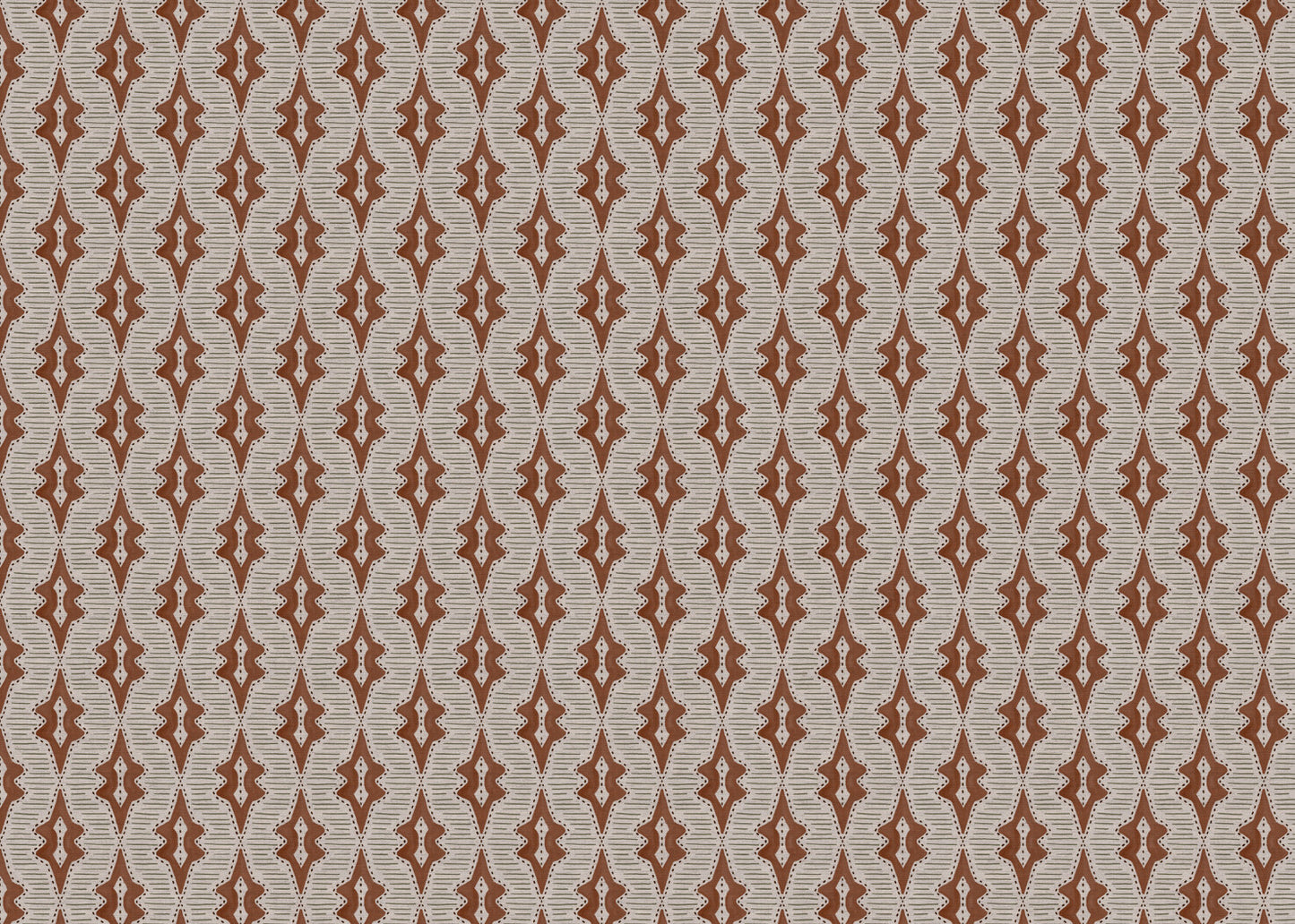 Sky Lanterns linen union fabric in Rust