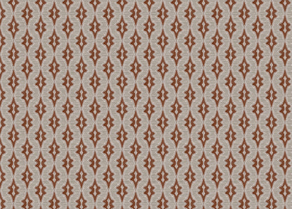 Sky Lanterns linen union fabric in Rust