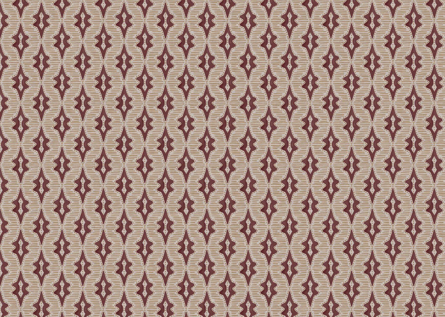 Sky Lanterns linen union fabric in Raspberry