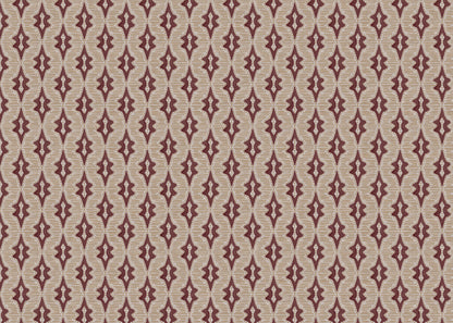 Sky Lanterns linen union fabric in Raspberry