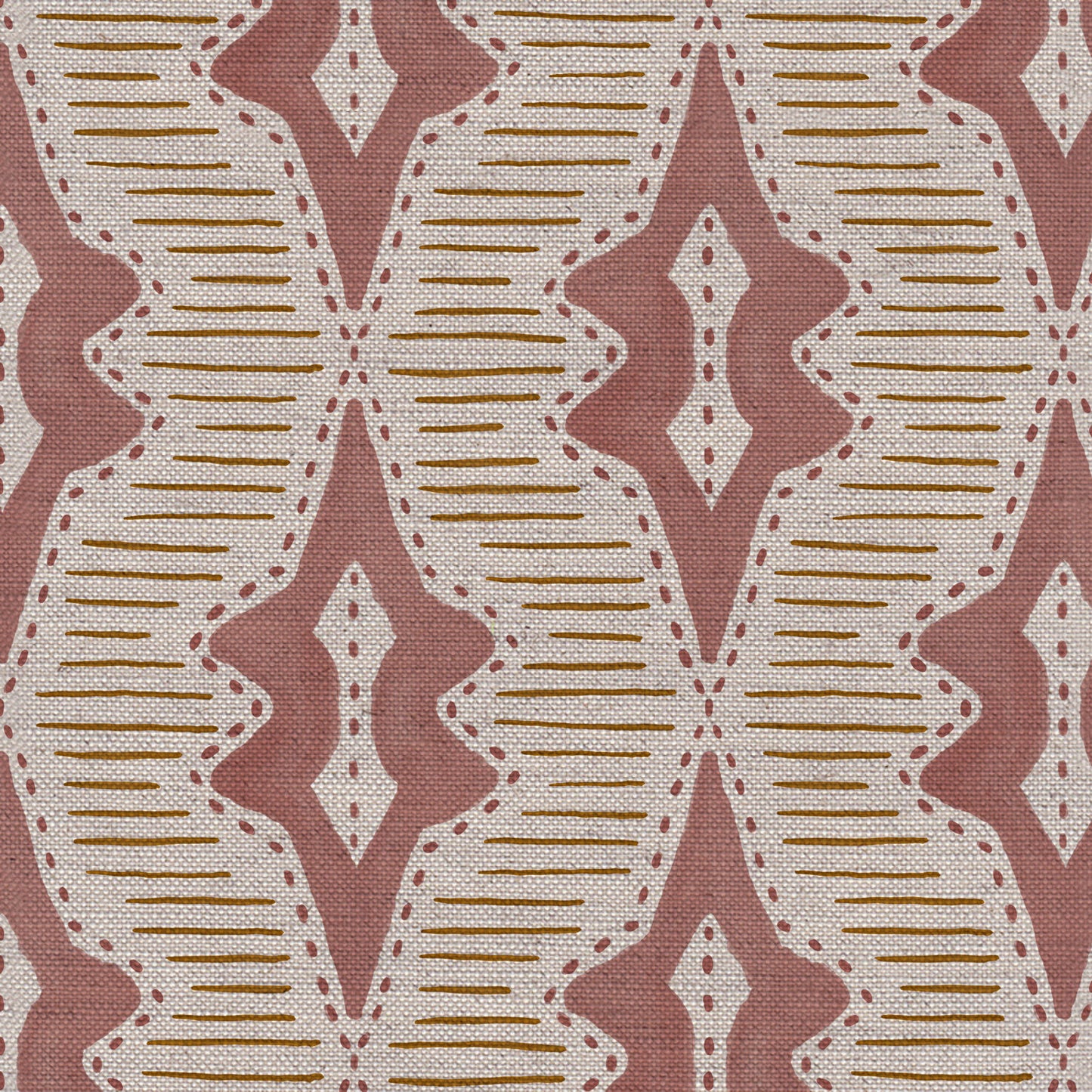 Sky Lanterns linen union fabric in Pink